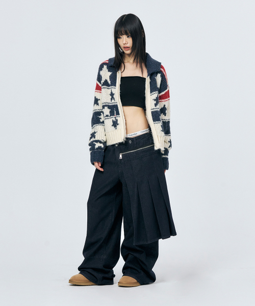 SCHISM INDUCING(スキズムインデューシング)の「STARS COWICHAN ZIP CARDIGAN NAVY(カーディガン/ボレロ・レディース・その他・OS)」の11枚目の写真