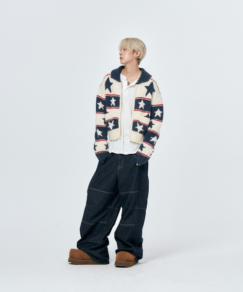 SCHISM INDUCING(スキズムインデューシング)の「STARS COWICHAN ZIP CARDIGAN NAVY(カーディガン/ボレロ・レディース・その他・OS)」の17枚目の写真