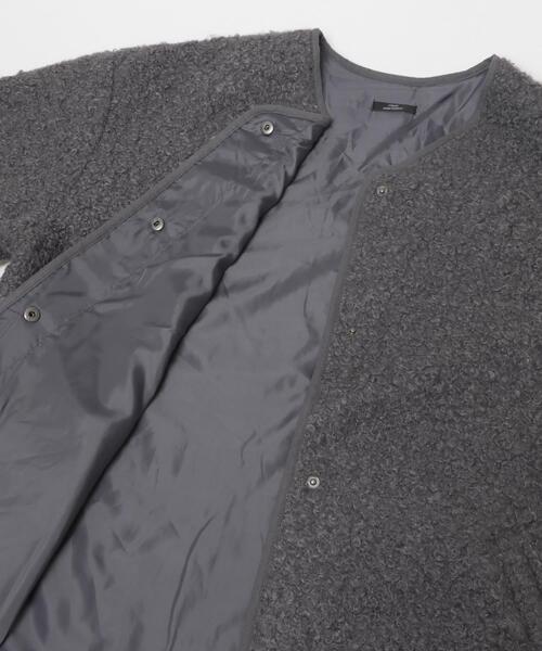 ITEMS URBANRESEARCH(アイテムズ アーバンリサーチ)の「ボアジャケット(ノーカラージャケット・レディース・グレー/ライトブラウン/オフホワイト・FREE)」の7枚目の写真