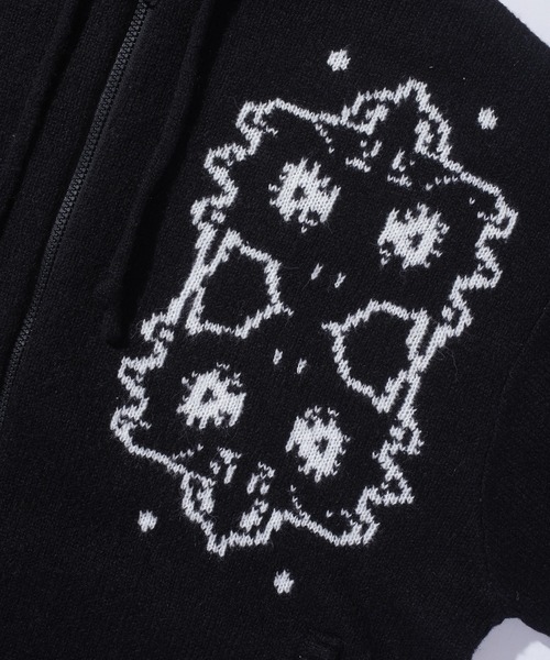 JACQUARD FUZZY ZIP UP HOODED SWEATER（ニット/セーター）｜XLARGE