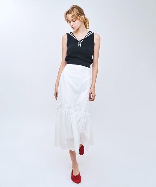 DEICY(デイシー)の「セーラーカラーマリンニット(ニット/セーター・レディース・ネイビー/ピンク/アイボリー・FREE)」の8枚目の写真