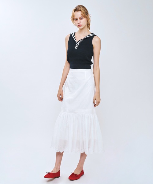 DEICY(デイシー)の「セーラーカラーマリンニット(ニット/セーター・レディース・ネイビー/ピンク/アイボリー・FREE)」の9枚目の写真