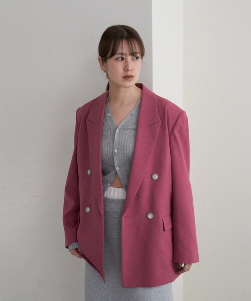 SHENERY(シーナリー)の「トロテーラードジャケット(テーラードジャケット・レディース・ブラック/ローズ/ベージュ・FREE)」の3枚目の写真