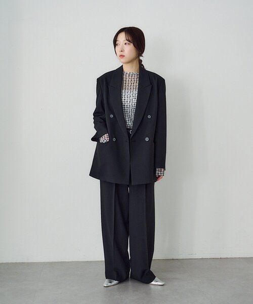 SHENERY(シーナリー)の「トロテーラードジャケット(テーラードジャケット・レディース・ブラック/ローズ/ベージュ・FREE)」の4枚目の写真