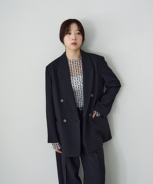 SHENERY(シーナリー)の「トロテーラードジャケット(テーラードジャケット・レディース・ブラック/ローズ/ベージュ・FREE)」の9枚目の写真