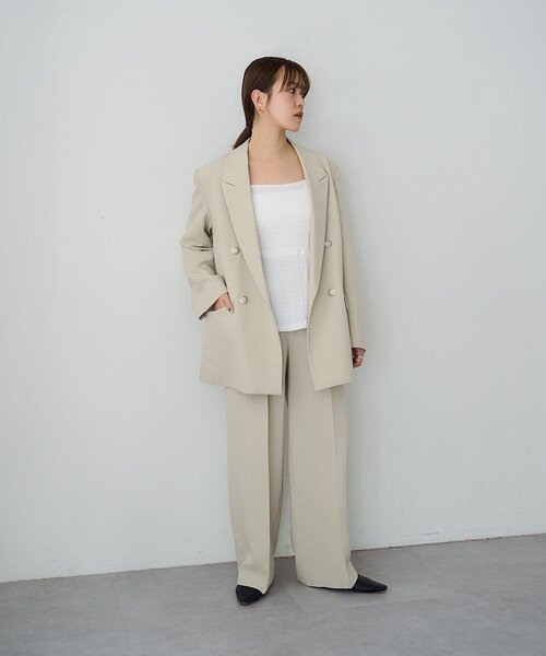 SHENERY(シーナリー)の「トロテーラードジャケット(テーラードジャケット・レディース・ブラック/ローズ/ベージュ・FREE)」の17枚目の写真