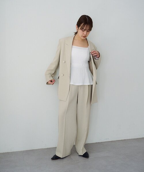 SHENERY(シーナリー)の「トロテーラードジャケット(テーラードジャケット・レディース・ブラック/ローズ/ベージュ・FREE)」の18枚目の写真