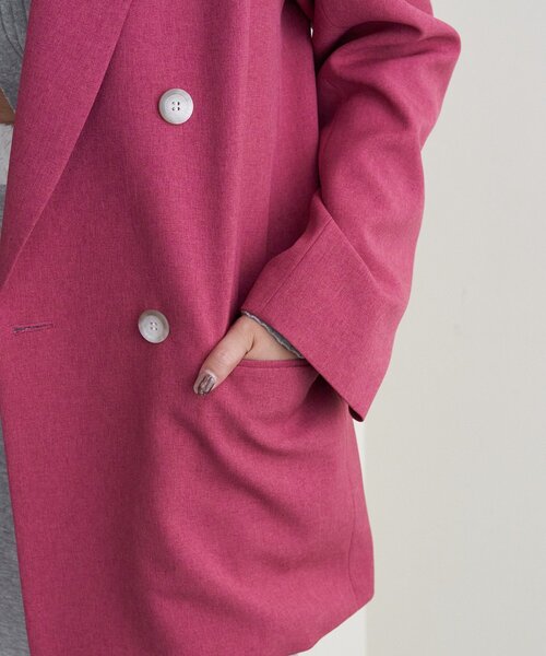 SHENERY（シーナリー）の「トロテーラードジャケット（テーラードジャケット・レディース・ブラック/ローズ/ベージュ・FREE）」の16枚目の写真