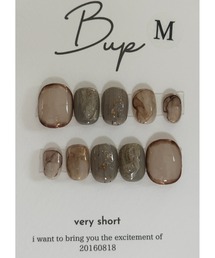 tone | 【butter up】なじみブラウンネイルチップ(MA)(ネイルシール/ネイルチップ)