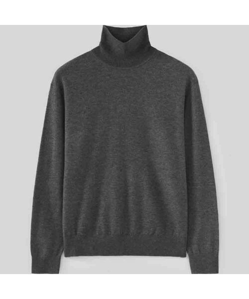 FABREGAT（ファブレガ）の「ソフトタートルネックニット (3COLOR)（ニット/セーター・メンズ・チャコール/アイボリー/ブラック・2/3）」の3枚目の写真