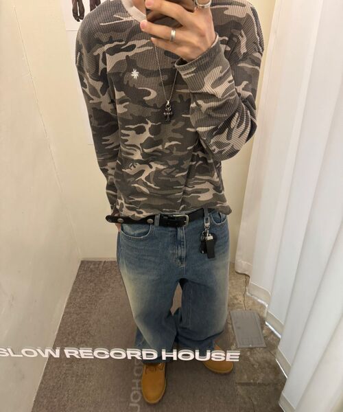 SLOW RECORD HOUSE(スローレコードハウス)の「ウォッシュドワイドデニムパンツ_ヴィンテージブルー(デニムパンツ・レディース・その他・MEDIUM/LARGE)」の7枚目の写真