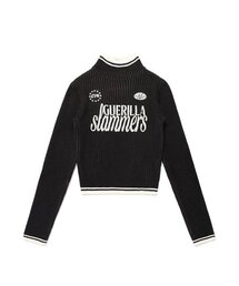 W SLAMMERS TURTLE NECK KNIT BLACK(CV2DFFK640A)