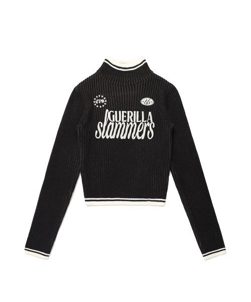 Cavish(カビシ)の「W SLAMMERS TURTLE NECK KNIT BLACK(CV2DFFK640A)(ニット/セーター・レディース・ブラック・MEDIUM/LARGE)」の1枚目の写真