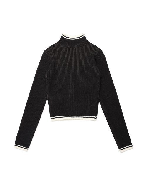 Cavish(カビシ)の「W SLAMMERS TURTLE NECK KNIT BLACK(CV2DFFK640A)(ニット/セーター・レディース・ブラック・MEDIUM/LARGE)」の2枚目の写真