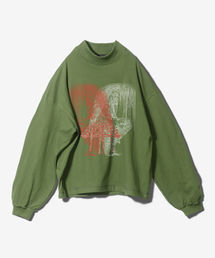 FANSHOW（ファンショー）の「COMBUSTION MOCKNECK LONG SLEEVE - KHAKI（Tシャツ/カットソー）」