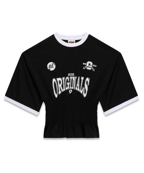 Guess(ゲス)の「GUESS Originals Shirred Printed Sports Tee Tシャツ(Tシャツ/カットソー・レディース・ブラック・SMALL/X-SMALL/MEDIUM)」の7枚目の写真