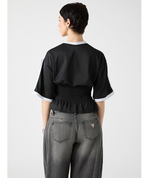 Guess(ゲス)の「GUESS Originals Shirred Printed Sports Tee Tシャツ(Tシャツ/カットソー・レディース・ブラック・SMALL/X-SMALL/MEDIUM)」の4枚目の写真