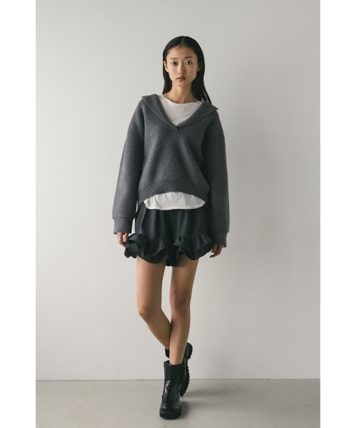 niaulab TV by ZOZO紹介】テーラーカラーニットトップ（ニット