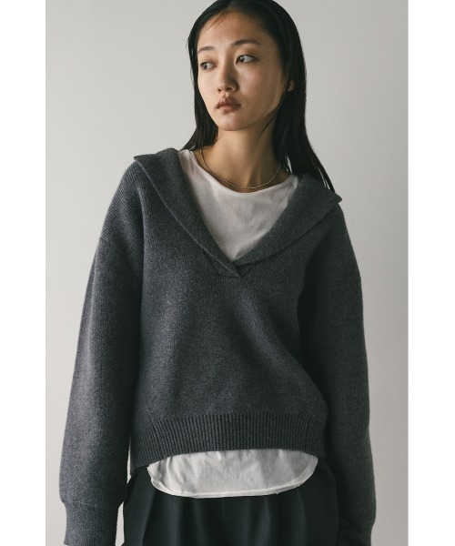 niaulab TV by ZOZO紹介】テーラーカラーニットトップ（ニット