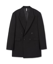 WEST GRAND BOULEVARD（ウエストグランドブルバード）の「リブレ オーバーサイズ ウールブレンド ダブルブレザー BLACK（テーラードジャケット）」