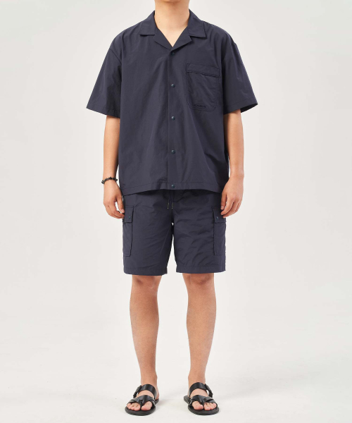 PLAC（プラック）の「オープンカラー半袖シャツネイビー（シャツ/ブラウス・メンズ・その他・LARGE/SMALL/MEDIUM）」の3枚目の写真