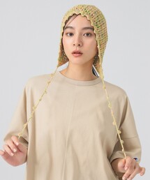 Ray BEAMS | ポンポン ボンネット帽(ニットキャップ/ビーニー)