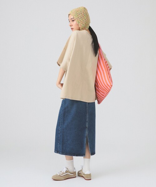 Ray BEAMS（レイビームス）の「ポンポン ボンネット帽（ニットキャップ/ビーニー・レディース・ダークブラウン/イエロー/サックスブルー・ONE SIZE）」の9枚目の写真