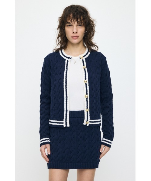 MOUSSY(マウジー)の「LINE CABLE 2PIECES セット(ワンピース・レディース・ネイビー/キナリ/チャコールグレー・1/2)」の1枚目の写真