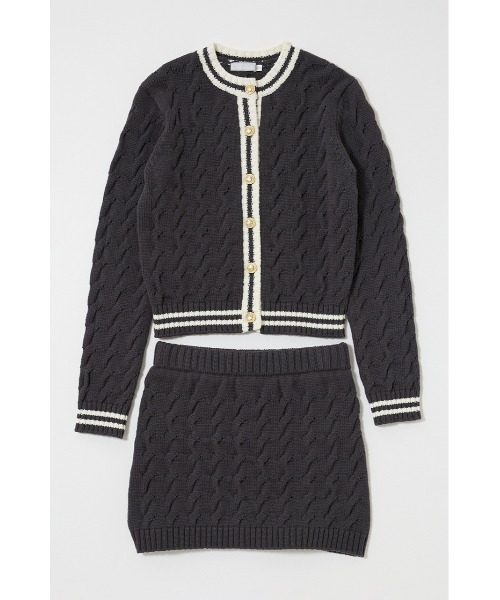 MOUSSY(マウジー)の「LINE CABLE 2PIECES セット(ワンピース・レディース・ネイビー/キナリ/チャコールグレー・1/2)」の4枚目の写真