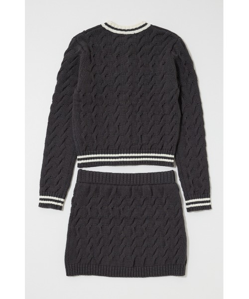 MOUSSY(マウジー)の「LINE CABLE 2PIECES セット(ワンピース・レディース・ネイビー/キナリ/チャコールグレー・1/2)」の5枚目の写真
