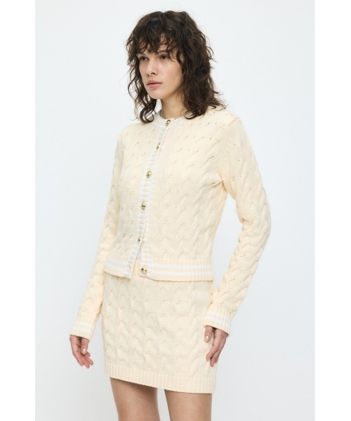 MOUSSY(マウジー)の「LINE CABLE 2PIECES セット(ワンピース・レディース・ネイビー/キナリ/チャコールグレー・1/2)」の6枚目の写真