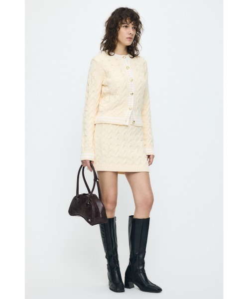 MOUSSY(マウジー)の「LINE CABLE 2PIECES セット(ワンピース・レディース・ネイビー/キナリ/チャコールグレー・1/2)」の8枚目の写真