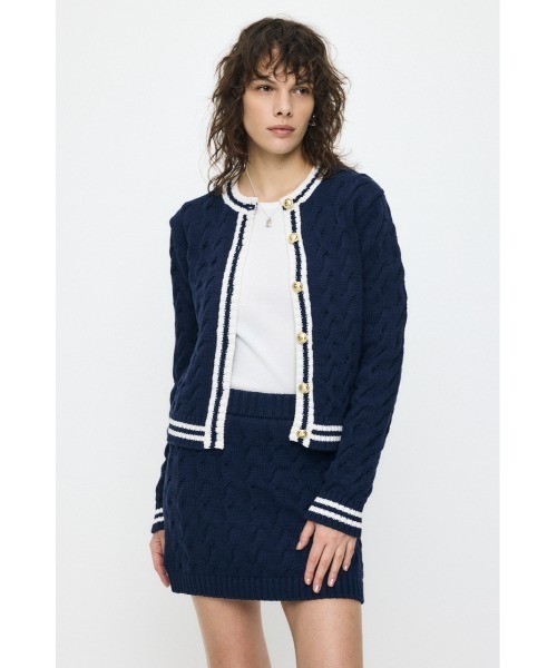 MOUSSY(マウジー)の「LINE CABLE 2PIECES セット(ワンピース・レディース・ネイビー/キナリ/チャコールグレー・1/2)」の16枚目の写真