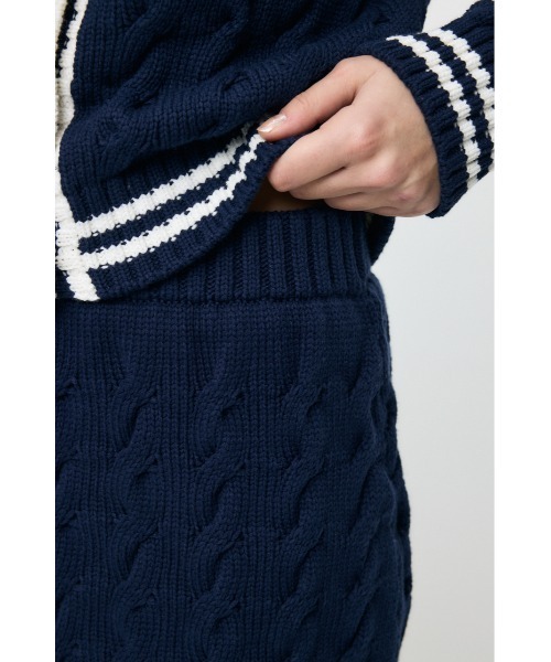 MOUSSY(マウジー)の「LINE CABLE 2PIECES セット(ワンピース・レディース・ネイビー/キナリ/チャコールグレー・1/2)」の21枚目の写真