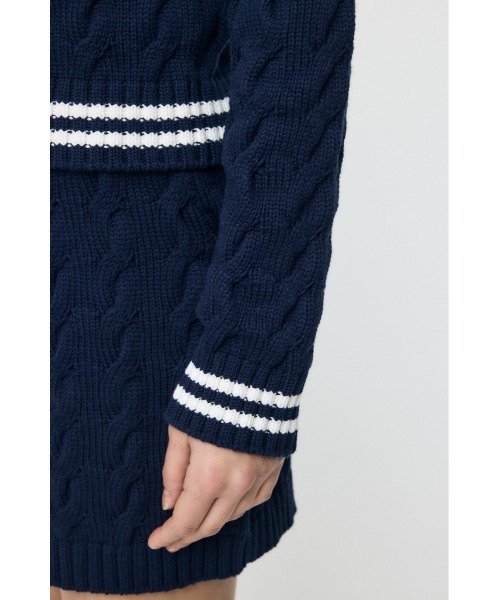 MOUSSY(マウジー)の「LINE CABLE 2PIECES セット(ワンピース・レディース・ネイビー/キナリ/チャコールグレー・1/2)」の22枚目の写真