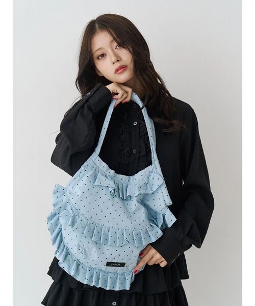 jouetie（ジュエティ）の「パターンフリルトートバッグ（トートバッグ・レディース・ブルー/その他1/オフホワイト/レッド/ブラック・FREE）」の10枚目の写真