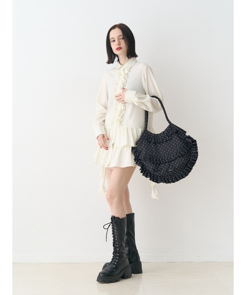 jouetie（ジュエティ）の「パターンフリルトートバッグ（トートバッグ・レディース・ブルー/その他1/オフホワイト/レッド/ブラック・FREE）」の22枚目の写真