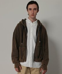 AGINGCCC（エージングシーシーシー）の「r07 fading warmer 2way zip-up hoodie brown（パーカー）」