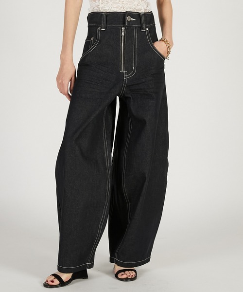 PRANK PROJECT（プランクプロジェクト）の「バギーデニム / Baggy Denim（デニムパンツ・レディース・ブルー/ブラック/ネイビー・36/38）」の2枚目の写真