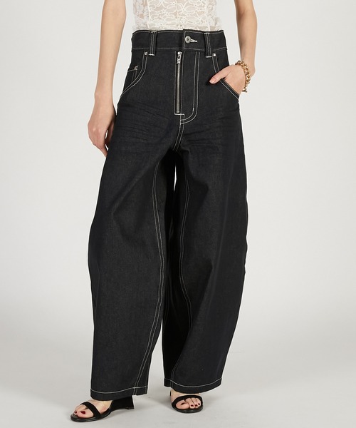 PRANK PROJECT（プランクプロジェクト）の「バギーデニム / Baggy Denim（デニムパンツ・レディース・ブルー/ブラック/ネイビー・36/38）」の8枚目の写真