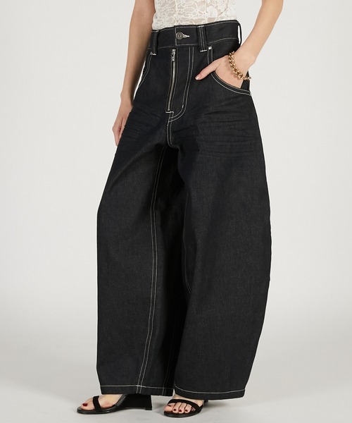 PRANK PROJECT（プランクプロジェクト）の「バギーデニム / Baggy Denim（デニムパンツ・レディース・ブルー/ブラック/ネイビー・36/38）」の9枚目の写真