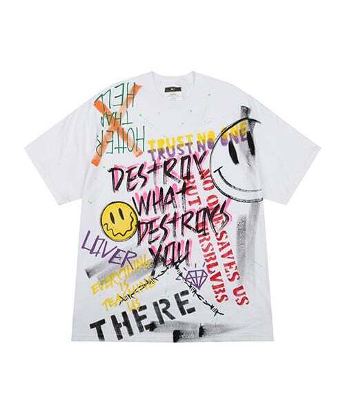 THE MADNESS(ザ マッドネス)の「HAND WORK DESTROY T-SHIRTS_WH(Tシャツ/カットソー・メンズ・その他・FREE)」の1枚目の写真