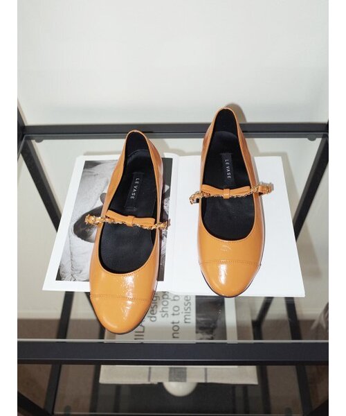 LEVASE(ルバズ)の「eg) jenny chain flat-orange 2cm(バレエシューズ・レディース・その他・38/39/35/36/37/36.5/37.5/35.5/38.5)」の3枚目の写真