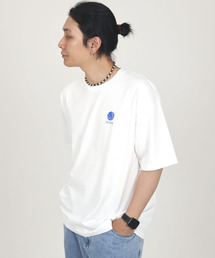 JUSTHANG（ジャストハング）の「オーシャンロゴブルーホワイトオーバーサイズ半袖Tシャツ1.0ver（Tシャツ/カットソー）」