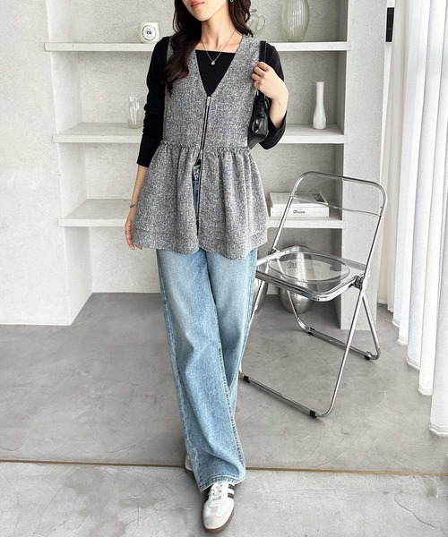 GeeRA（ジーラ）の「ダブルジップティアードベスト（ベスト・レディース・ブラック/ブラック系その他・X-LARGE/LARGE/MEDIUM）」の10枚目の写真