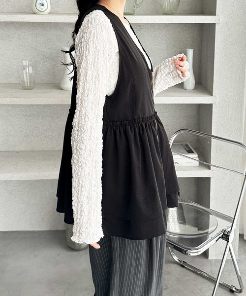 GeeRA（ジーラ）の「ダブルジップティアードベスト（ベスト・レディース・ブラック/ブラック系その他・X-LARGE/LARGE/MEDIUM）」の5枚目の写真
