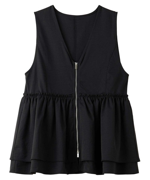 GeeRA（ジーラ）の「ダブルジップティアードベスト（ベスト・レディース・ブラック/ブラック系その他・X-LARGE/LARGE/MEDIUM）」の15枚目の写真