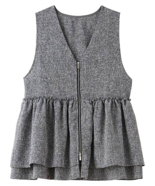 GeeRA（ジーラ）の「ダブルジップティアードベスト（ベスト・レディース・ブラック/ブラック系その他・X-LARGE/LARGE/MEDIUM）」の16枚目の写真