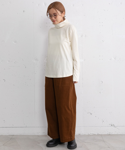 POU DOU DOU（プードゥドゥ）の「ラウンドテールタートルネックトップス（Tシャツ/カットソー・レディース・レッド/ブラック/アイボリー・M）」の22枚目の写真