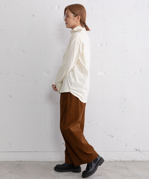 POU DOU DOU（プードゥドゥ）の「ラウンドテールタートルネックトップス（Tシャツ/カットソー・レディース・レッド/ブラック/アイボリー・M）」の15枚目の写真